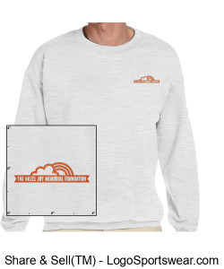 Crew Neck Sweatshirt - Heather Gray Design Zoom